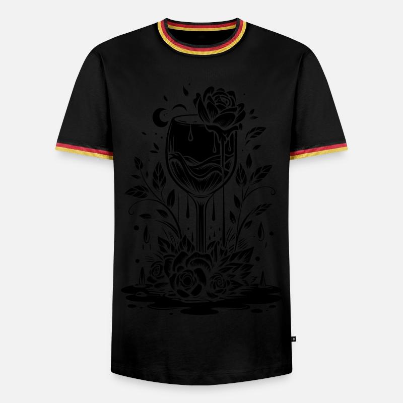 Vibrant Jungle Leaf Pattern T-Shirt - Men's Ringer Shirt - white/tricolour
