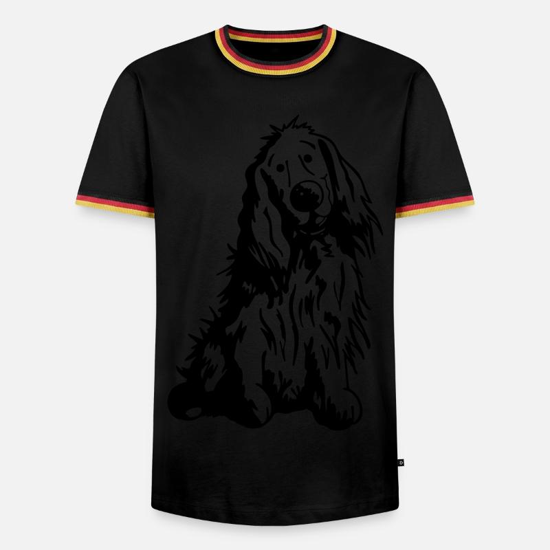 Mignon Cocker Spaniel Anglais - T-shirt contrasté Homme - noir/tricolore