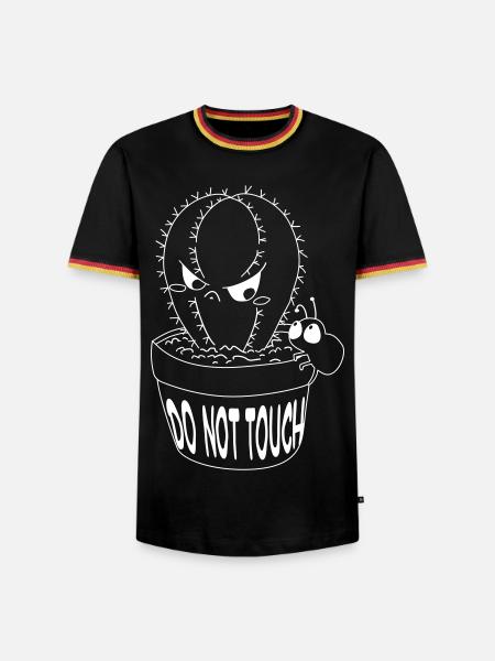 Kaktusfreund Nicht Anfassen - Männer Kontrast-T-Shirt - Schwarz/Dreifarbig
