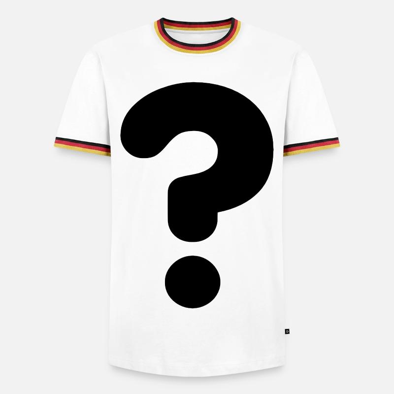 Image question mark # - Men's Ringer Shirt - white/tricolour