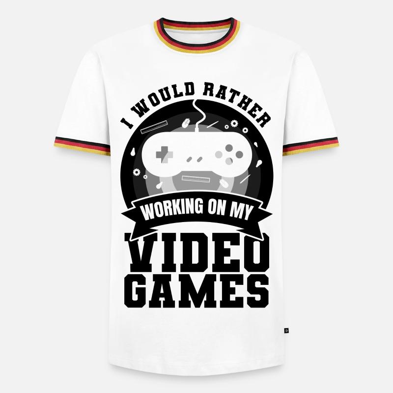 Game Dev - Männer Kontrast-T-Shirt - Weiß/Dreifarbig