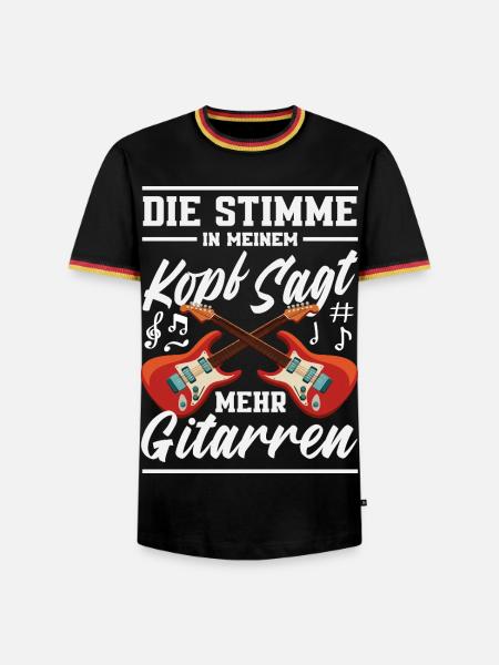 Lustiges Musiker - Männer Kontrast-T-Shirt - Schwarz/Dreifarbig