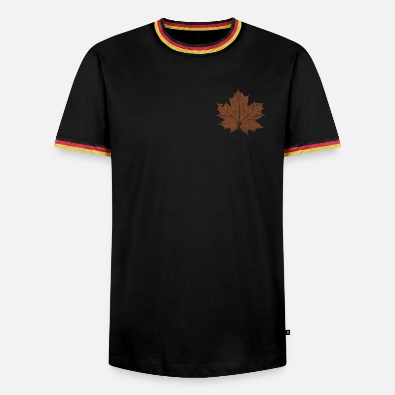 maple leaf - Men's Ringer Shirt - black/tricolour