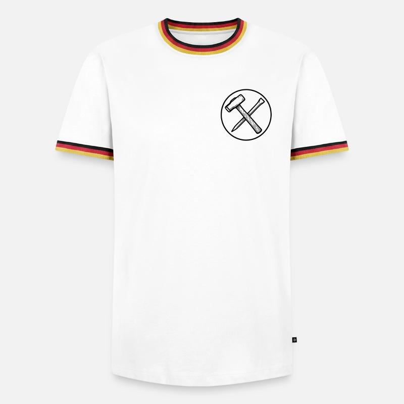 Hammer and Chisel - Men's Ringer Shirt - white/tricolour