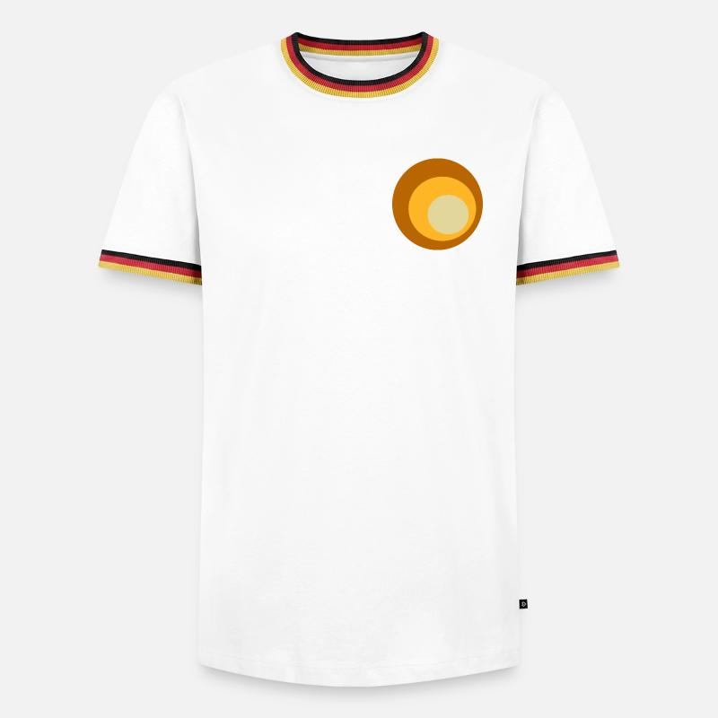 70s pattern - Men's Ringer Shirt - white/tricolour