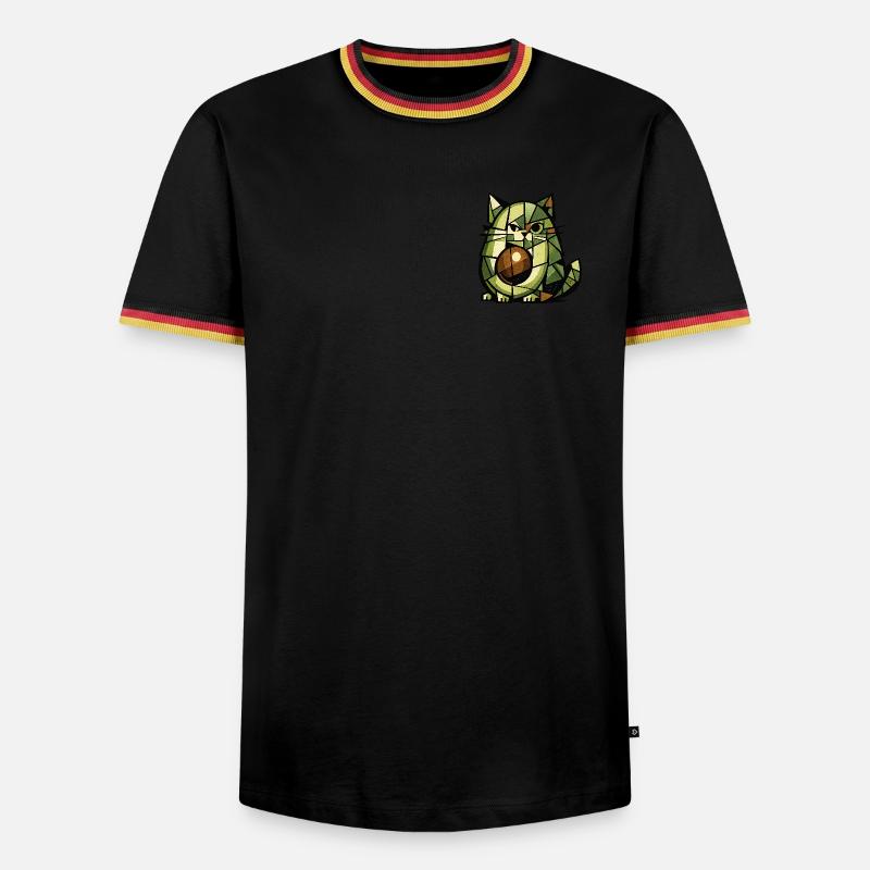 AvoCat Cubism Version - Men's Ringer Shirt - black/tricolour