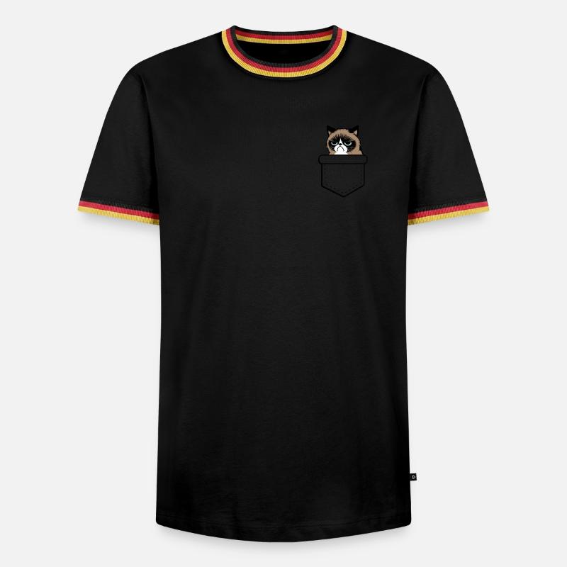 grumpy - Männer Kontrast-T-Shirt - Weiß/Dreifarbig