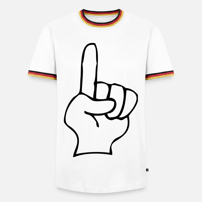 Forefinger - Men's Ringer Shirt - white/tricolour