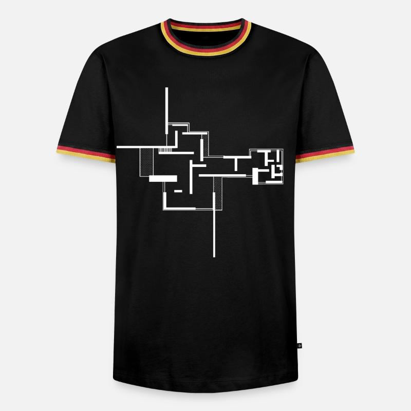 Architecture - Men's Ringer Shirt - black/tricolour