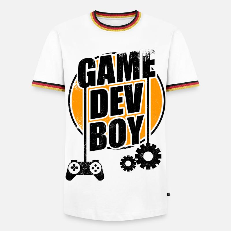 Game Dev Junge - Männer Kontrast-T-Shirt - Weiß/Dreifarbig
