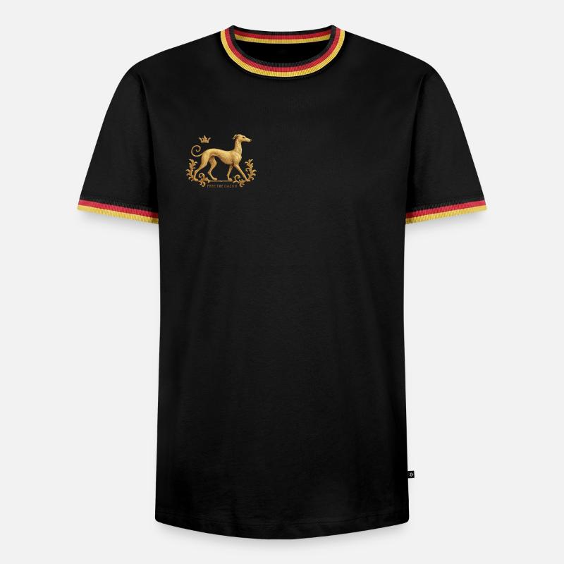 Libérez le Galgo - Broderie n°01 - T-shirt contrasté Homme - noir/tricolore