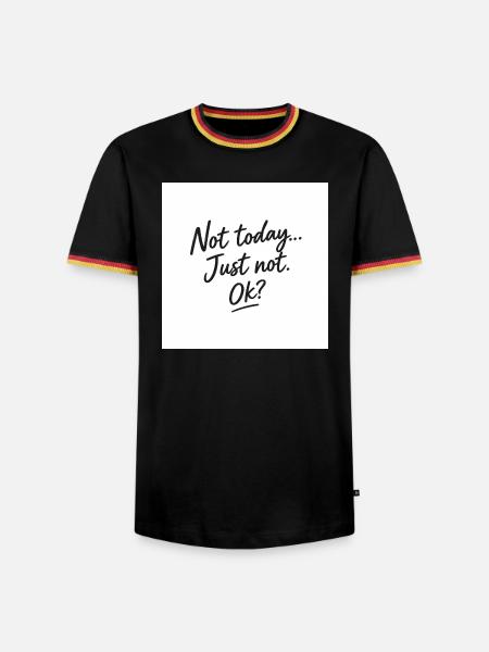 Nicht heute Kollektion - Männer Kontrast-T-Shirt - Schwarz/Dreifarbig