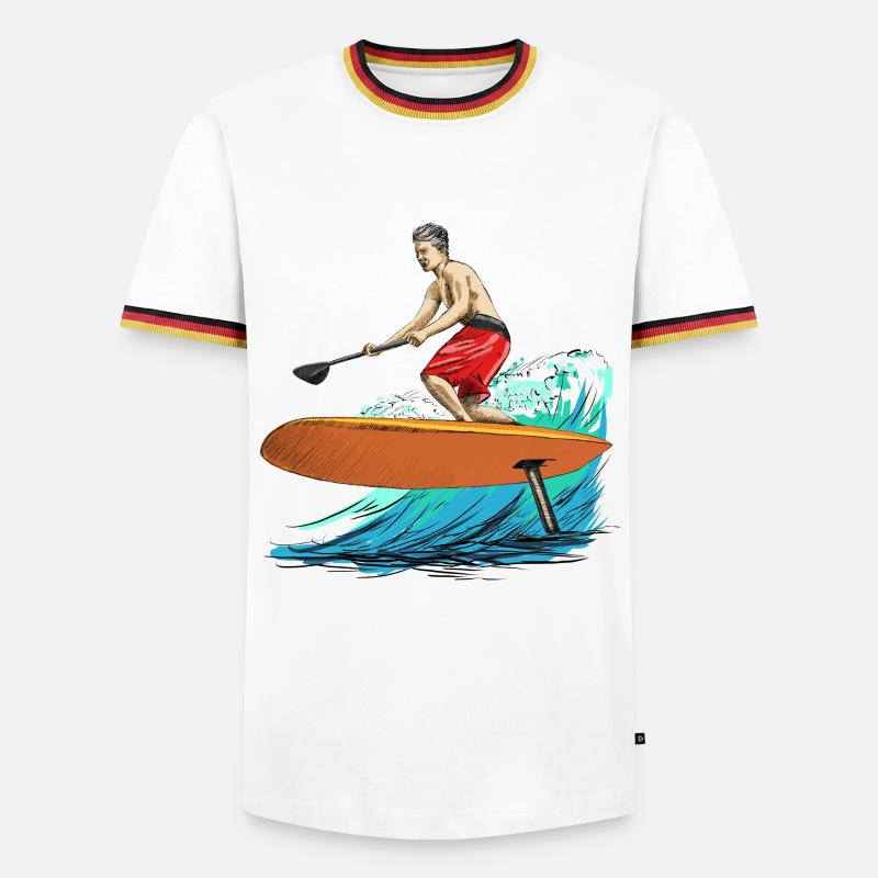 foiling - Men's Ringer Shirt - white/tricolour