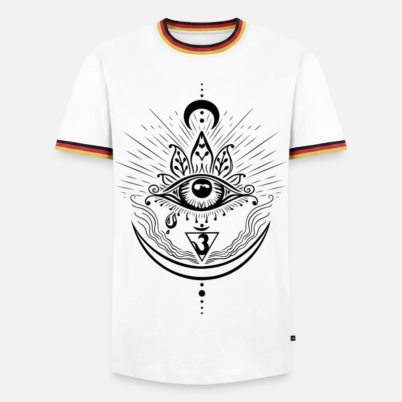 Third Eye Chakra Symbol Third Eye - Men's Ringer Shirt - white/tricolour