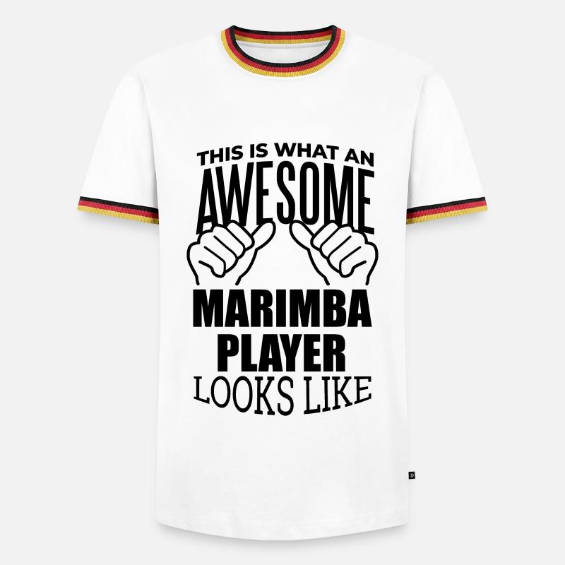 Marimba - Men's Ringer Shirt - white/tricolour