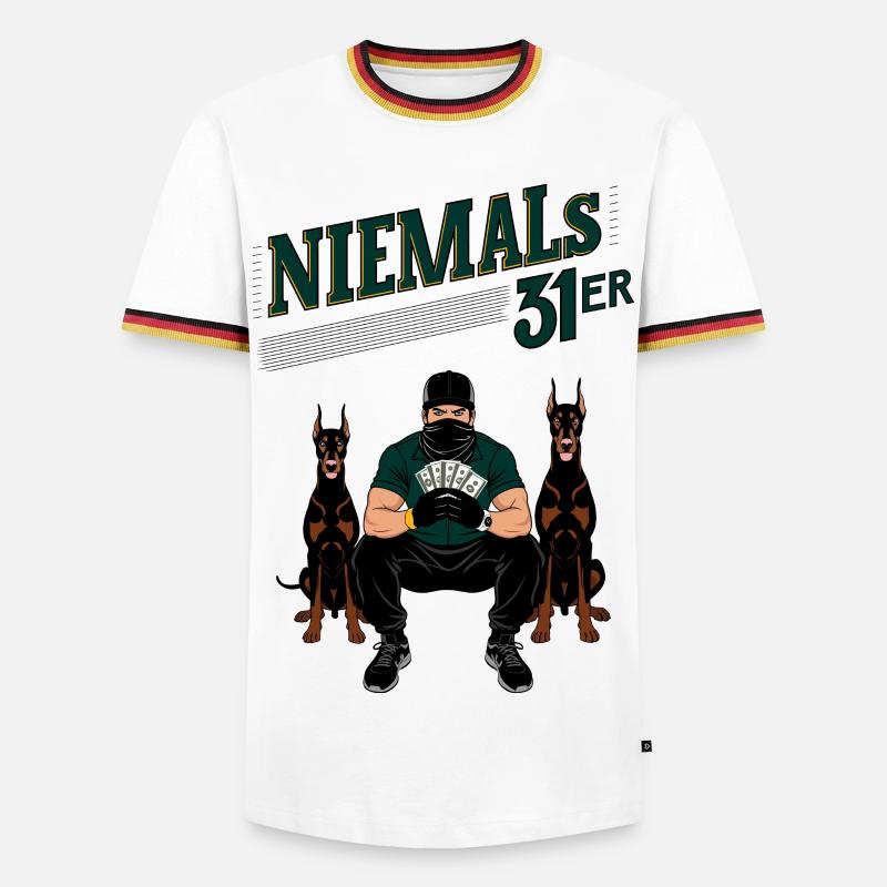 Never 31 - Men's Ringer Shirt - white/tricolour
