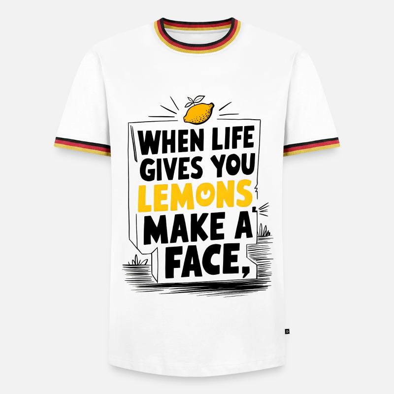 Make a Face - Men's Ringer Shirt - white/tricolour