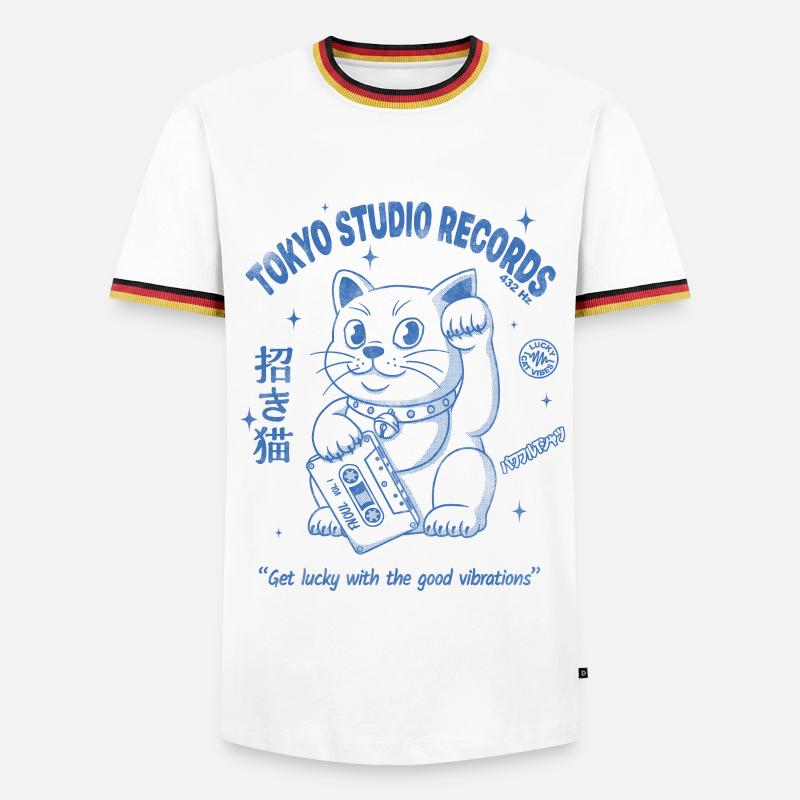 Maneki Neko - Men's Ringer Shirt - white/tricolour