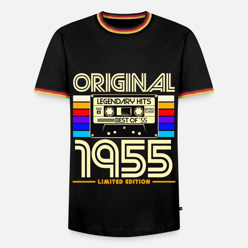 Originale Retro-Hits von 1955 - Männer Kontrast-T-Shirt - Schwarz/Dreifarbig