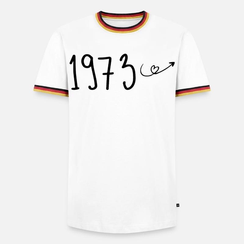 1973 Anniversary 1973 Retro 1973 - Men's Ringer Shirt - white/tricolour