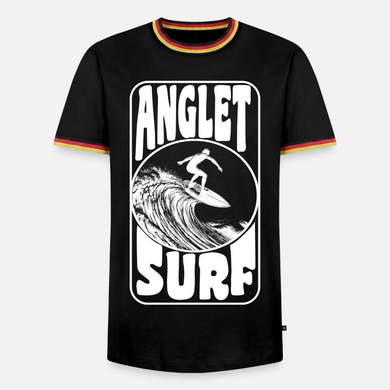 ANGLET - Men's Ringer Shirt - black/tricolour
