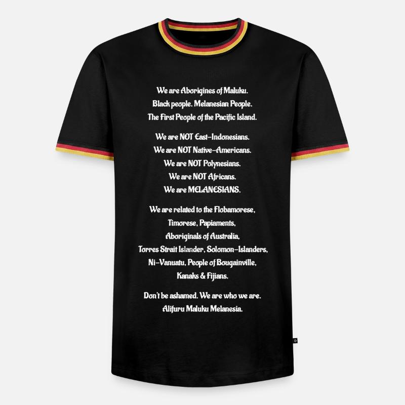 Aborigines oder Maluku - Männer Kontrast-T-Shirt - Schwarz/Dreifarbig