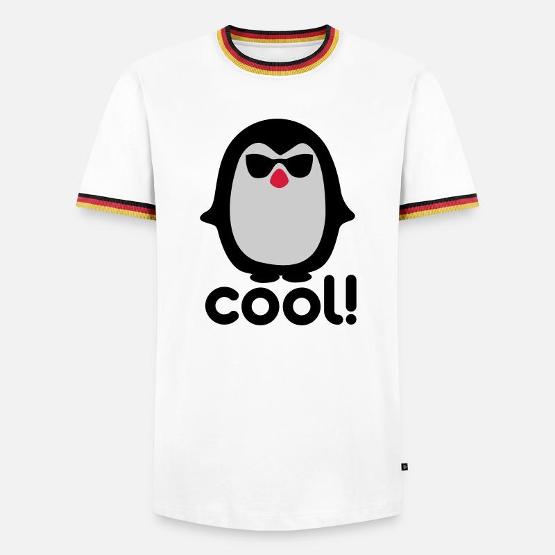 Cool pinguin - Men's Ringer Shirt - white/tricolour