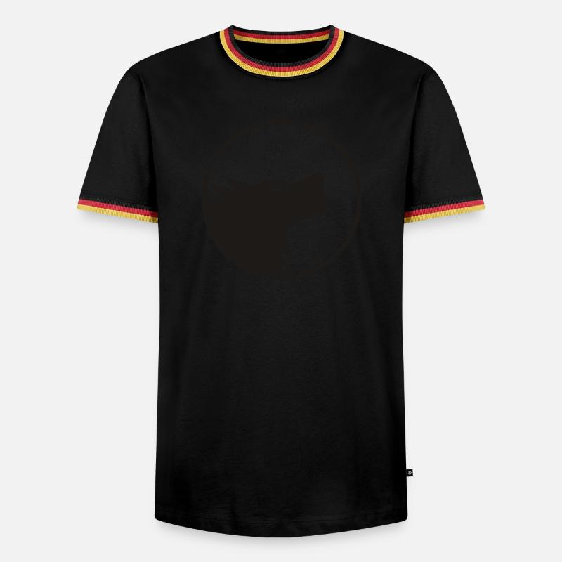 wolf - Men's Ringer Shirt - black/tricolour