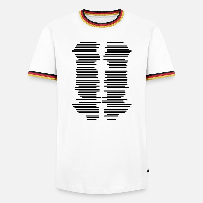 Graphic Pattern Stripes - Men's Ringer Shirt - white/tricolour