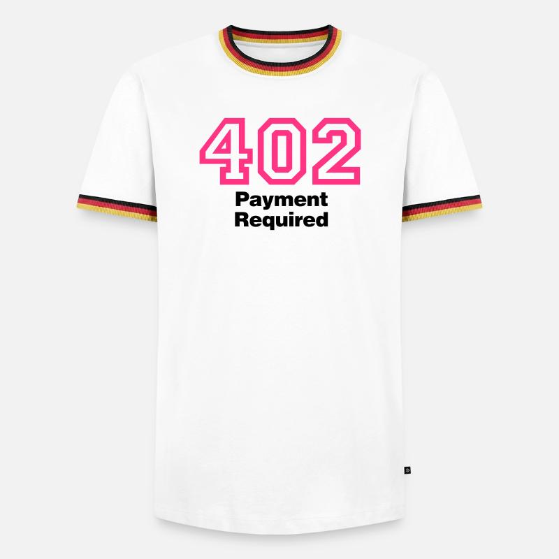 Error 402 Payment Required - Männer Kontrast-T-Shirt - Weiß/Dreifarbig