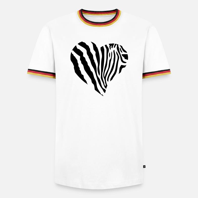 Zebra-Muster - Männer Kontrast-T-Shirt - Weiß/Dreifarbig