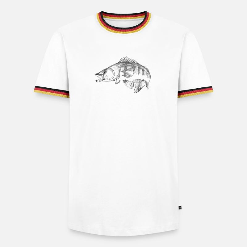 pike-perch - Men's Ringer Shirt - white/tricolour