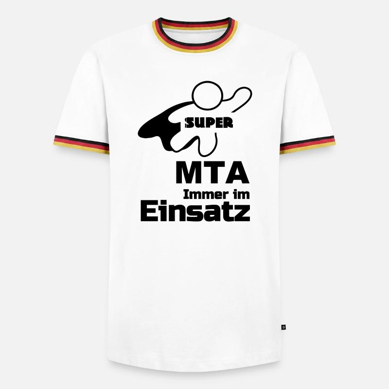 Super MTA Geschenk - Männer Kontrast-T-Shirt - Weiß/Dreifarbig