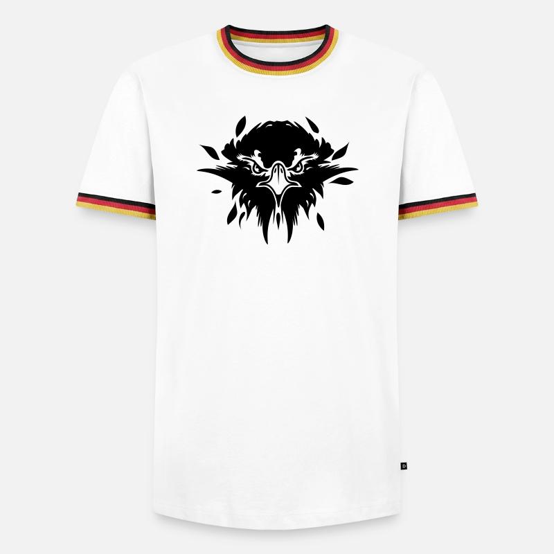 Eagle Head - Men's Ringer Shirt - white/tricolour