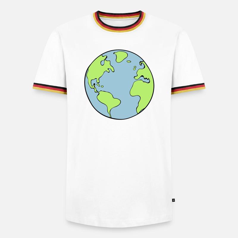 earth - Men's Ringer Shirt - white/tricolour