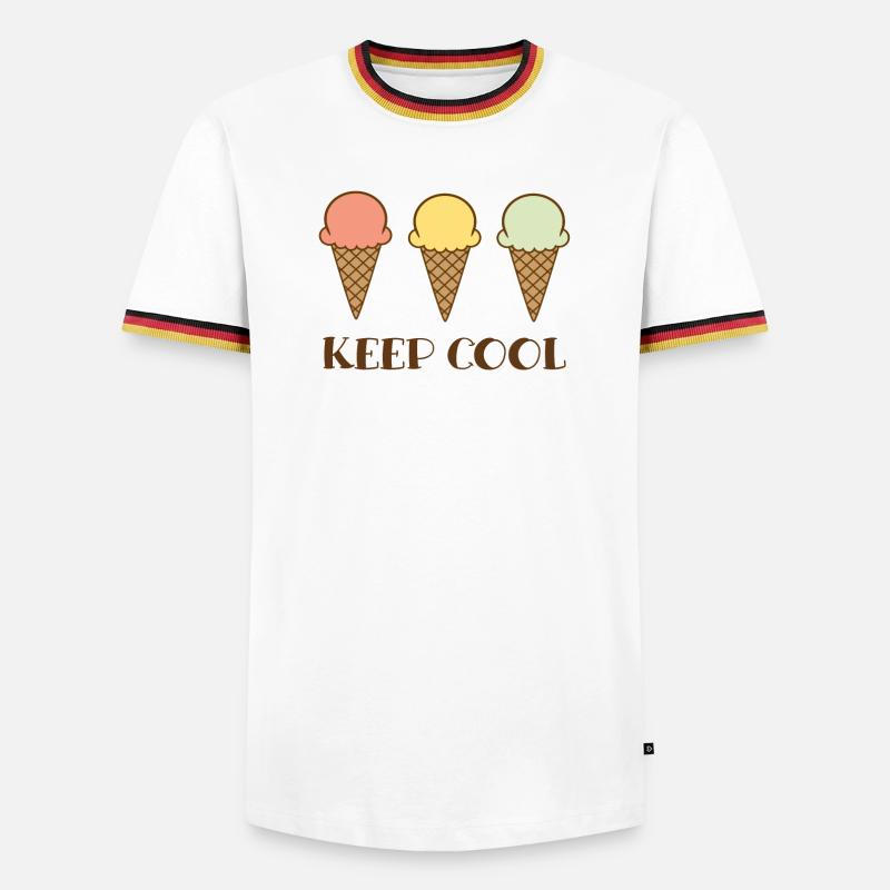 Keep cool - Men's Ringer Shirt - white/tricolour