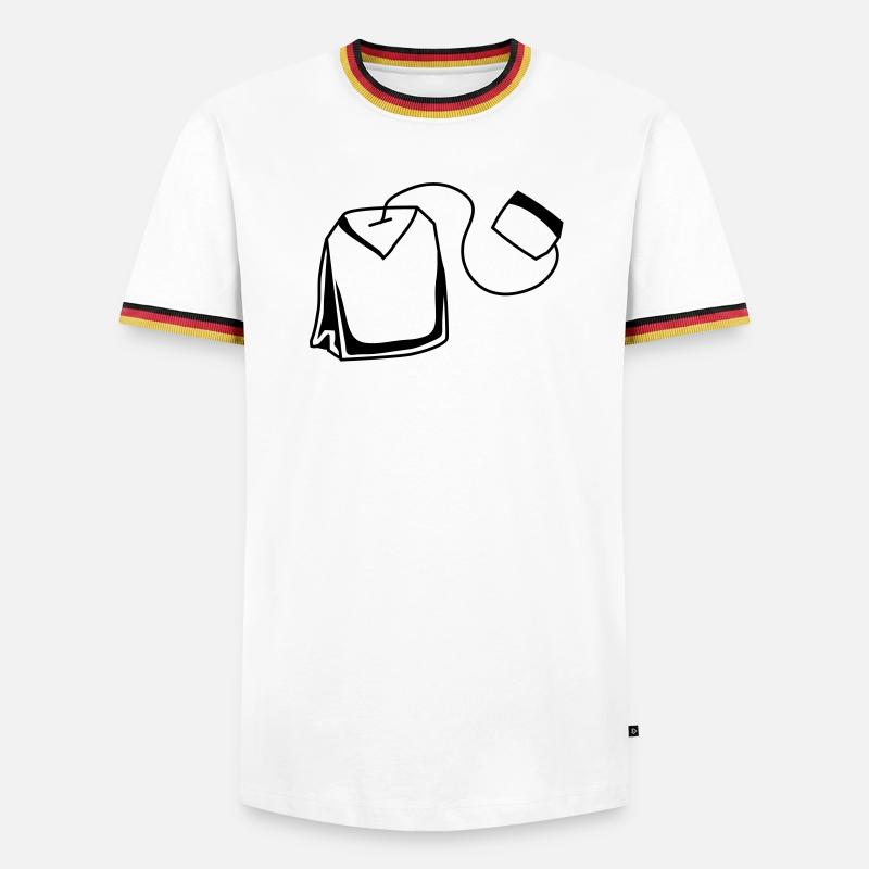 teebeutel - Männer Kontrast-T-Shirt - Weiß/Dreifarbig