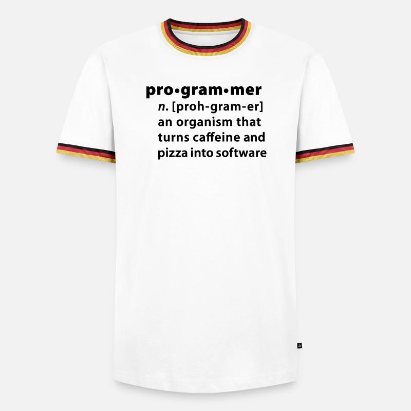 Programmer Wörterbuchdefinition - Männer Kontrast-T-Shirt - Weiß/Dreifarbig