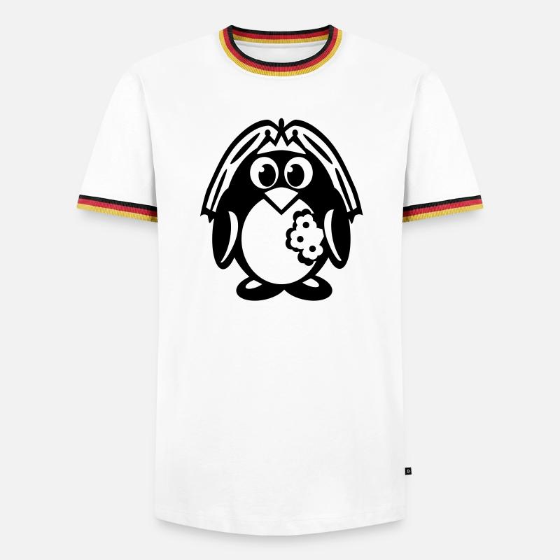 penguin bride - Men's Ringer Shirt - white/tricolour