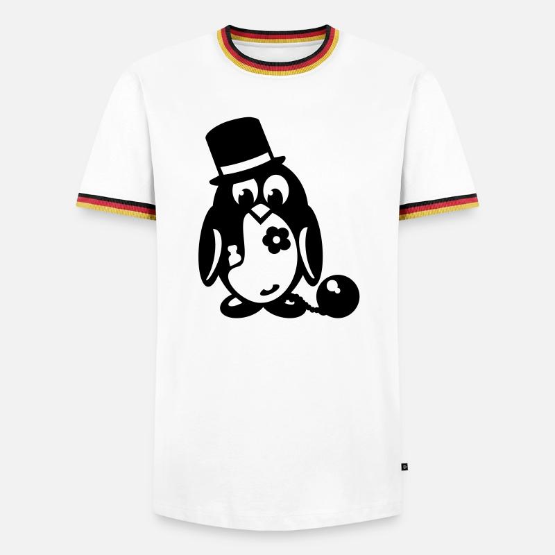 penguin bachelor - Men's Ringer Shirt - white/tricolour