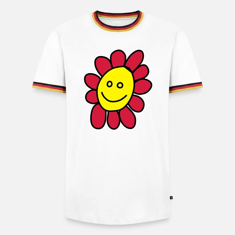Ich bin eine Blume - Männer Kontrast-T-Shirt - Weiß/Dreifarbig