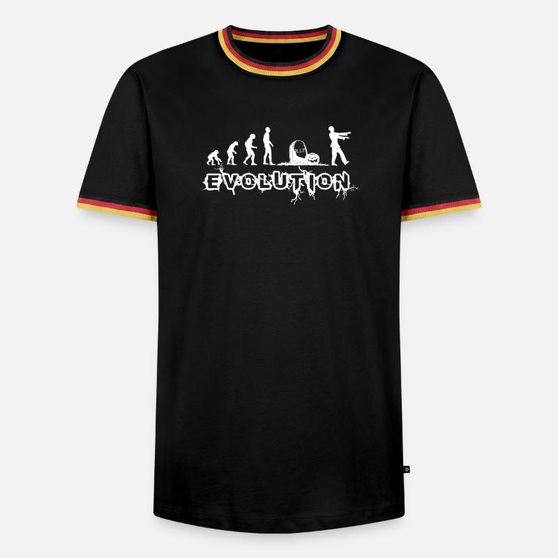 EVOLUTION ZOMBIE - Men's Ringer Shirt - black/tricolour