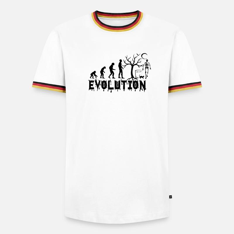 EVOLUTION HALLOWEEN gift - Men's Ringer Shirt - white/tricolour