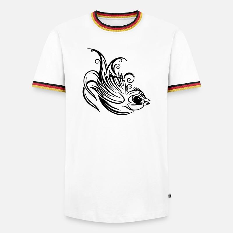 Swallow, spring, spring messenger - Men's Ringer Shirt - white/tricolour
