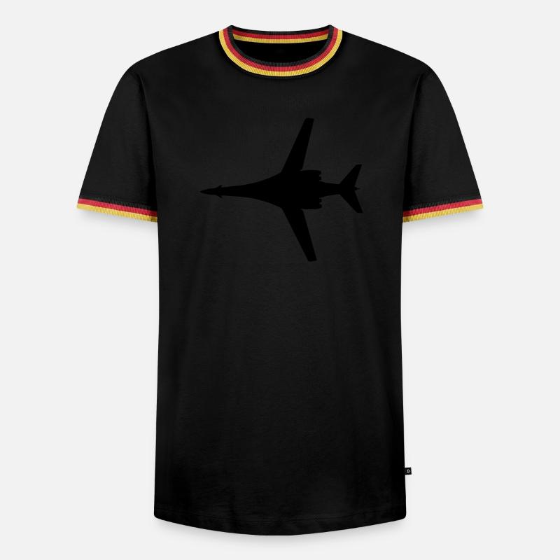 B-1B - Männer Kontrast-T-Shirt - Schwarz/Dreifarbig
