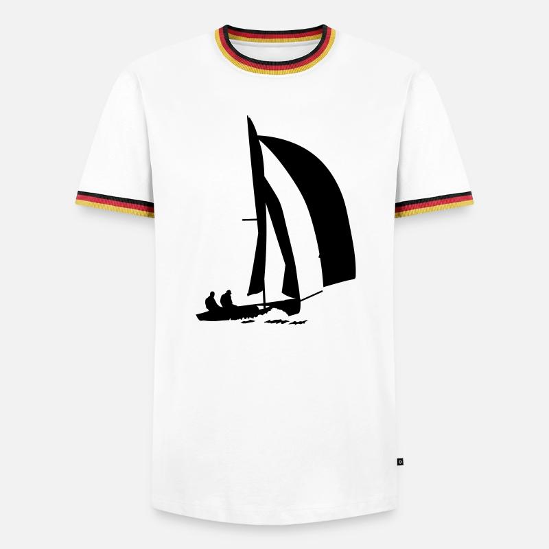 segelboot - Men's Ringer Shirt - white/tricolour