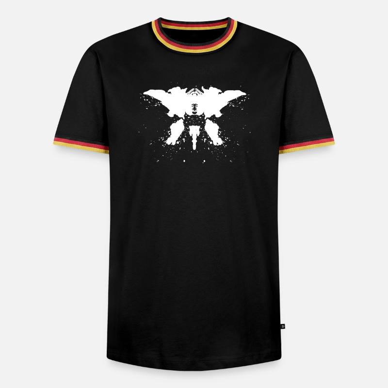 Rorschach - Männer Kontrast-T-Shirt - Schwarz/Dreifarbig