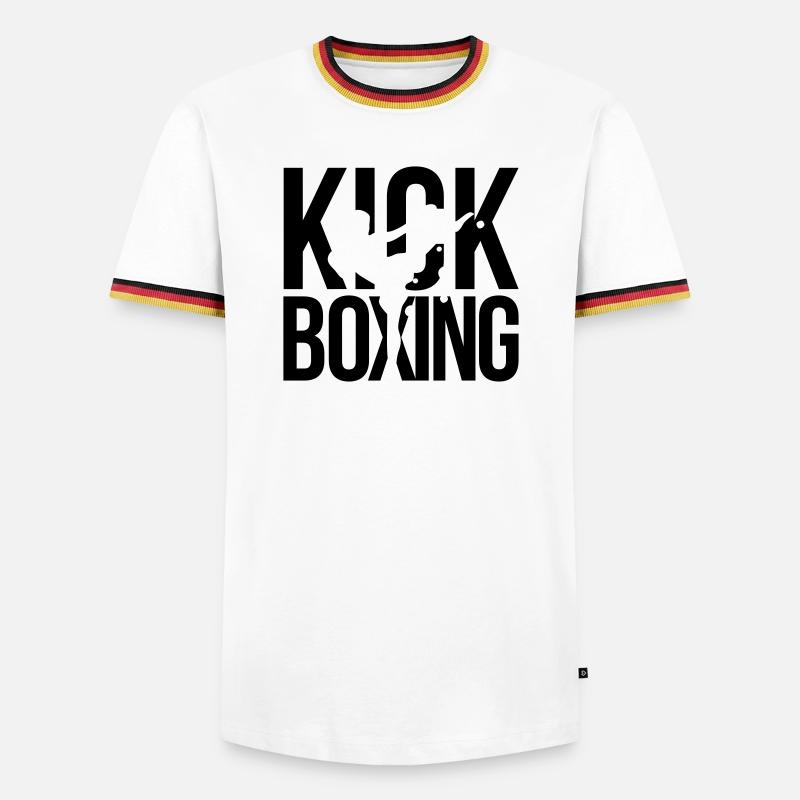kick boxing - Men's Ringer Shirt - white/tricolour