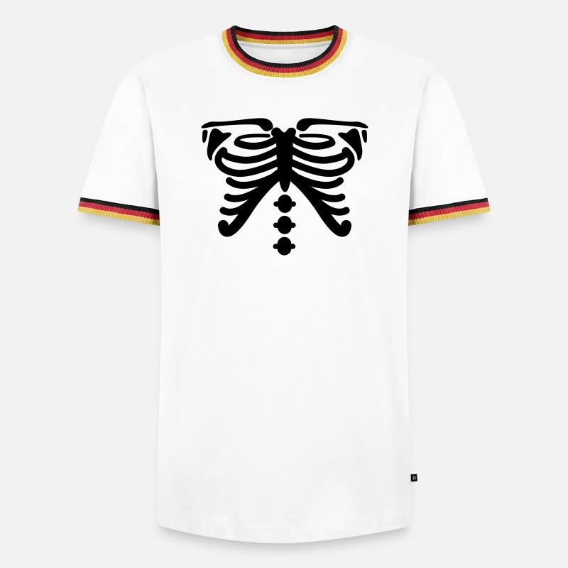 skeleton - Men's Ringer Shirt - white/tricolour