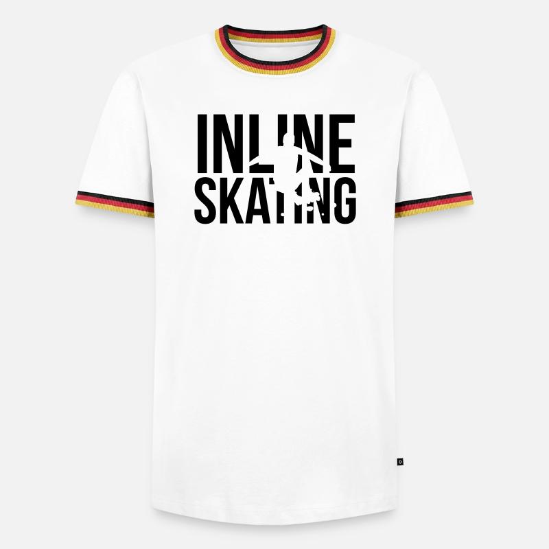 inline skating - Men's Ringer Shirt - white/tricolour
